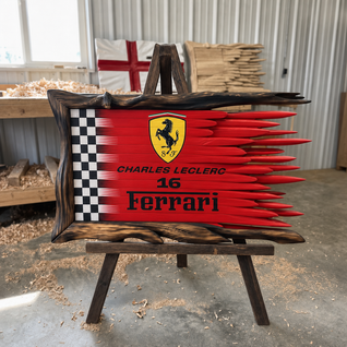 Mike's Handcrafted F1 Wooden Flags
